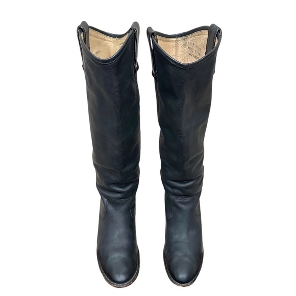 FRYE Tall Jackie Button Slouchy Leather Boots - Picture 5 of 10